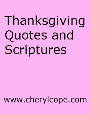 Thanksgiving Quotes and Scriptures